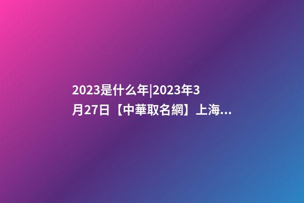 2023是什么年|2023年3月27日【中華取名網】上海XXX網絡科技有限公司簽約-第1張-公司起名-玄機派